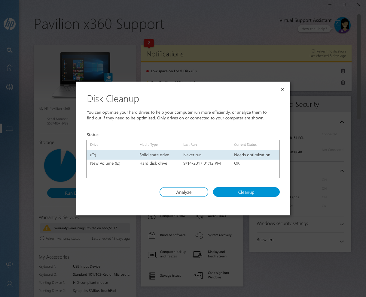 myhp-support-disktool